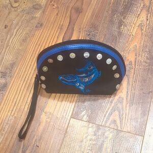 Embroidered Haida Art Design Wristlet